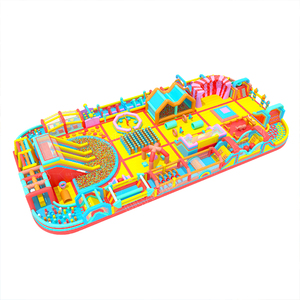 Grand parc d'attractions gonflable commercial en PVC, parcours d'obstacles géant, toboggan, aire de jeux, château gonflable, parc à thème extérieur - Product Image 5