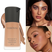 Fond de teint liquide mat à couvrance totale, fini naturel, 6 couleurs, longue tenue