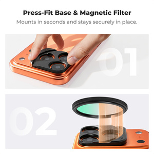 Kit de filtres pour appareil photo K&F <span class=keywords><strong>Concept</strong></span> FA302 à montage direct, verre optique AGC, diffuseur noir magnétique, ensemble de filtres 1/4, 49 mm, kit de filtres pour appareil photo de téléphone - Product Image 4