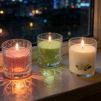 Zylindrischer Aromatherapie-Stiftbehälter Aufbewahrungsglas Runder Kerzenhalter Mit Kerzen