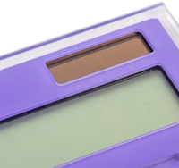 Calculatrice d'affichage LCD à 12 chiffres Batterie et calculatrice de base à alimentation hybride solaire pour accessoires de bureau à domicile