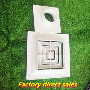 Industrieel Modern Design Vierkant Kunststof 4-weg Ventilatie Lineaire Roosters Geperforeerde Plafond Hvac <span class=keywords><strong>Diffuser</strong></span> - Product Image 6