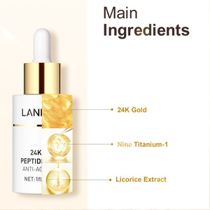 Kit de soin de la peau LANBENA 24k Pure Gold Peptide : nettoyant, tonique, crème pour les yeux, sérum original, crème pour le visage - Product Image 5