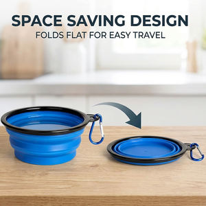 <span class=keywords><strong>Bol</strong></span> pliable pour animaux de compagnie, plat de voyage portable pour chats et chiens, camping en plein air, randonnée - Product Image 2