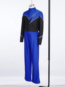 Traje de baile latino para niños de 6 a 16 años, conjunto de top y pantalones para competición de patinaje artístico - Product Image 5