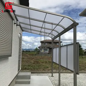 Windproof Rainproof Waterproof Balcony Terrace Metal Aluminum Awnings Canopy with Polycarbonate Patio Roof