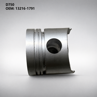 Agricultural Machinery Kubota D750 Engine Piston Assembly Four-Piece Set OE 13216-1791 for Forklift Car Excavator Parts