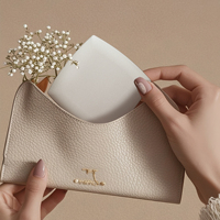 Miroir de maquillage portable rechargeable de type C, logo personnalisé, mini miroir de poche compact, petit miroir LED avec lumière
