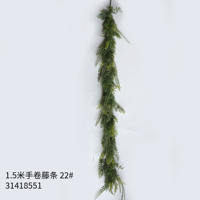 Guirlande artificielle en cèdre avec cône de pin, réaliste, épaisse et douce, guirlande artificielle verte en faux pin pour la décoration de cheminée