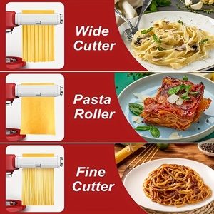 Accessoire pour machine à pâtes pour batteurs sur socle <span class=keywords><strong>Kitchenaid</strong></span> Inclus Rouleau de <span class=keywords><strong>feuille</strong></span> de pâtes, coupe-spaghetti, coupe-fettuccine - Product Image 4