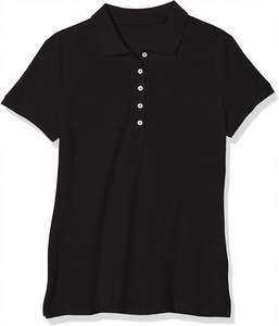 Custom Womens Short Sleeve for <b>Shirt</b> Cotton Breathable Fleece Knitted Golf Casual Regular Fit Turn Down Collar Summer Plaid Top - Product Image 5