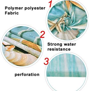 Hot bán tùy chỉnh 3D in cortinas de banos <span class=keywords><strong>Set</strong></span> Chất lượng cao polyester không thấm nước 4 cái phòng tắm vòi sen Curtain <span class=keywords><strong>Set</strong></span> với tấm thảm - Product Image 3