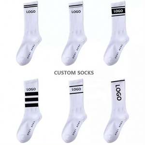 Wholesale Designer 100%Cotton Sporty Quick Dry Sweat Resistant Print Thick Unisex Daily Summer <b>Men</b> Custom Logo Crew Sport <b>Socks</b> - Product Image 2