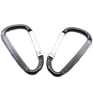 Mosquetón de Montaña Tipo D de Aleación de Aluminio Plano, Impermeable, para Exteriores, con Colgador Externo de Colgado Rápido - Product Image 1