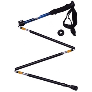 Aluminium Alpenstock fibre de carbone vieil homme télescopique Kpop lumière randonnée pôle nordique marche bâton Trekking canne - Product Image 1