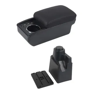 Vtear para <span class=keywords><strong>Fiat</strong></span> Novo <span class=keywords><strong>Fiorino</strong></span> 2007-2023, Caja de Almacenamiento Multifuncional para Auto, Portavasos USB Delantero de ABS, Accesorios de Reequipamiento Interior - Product Image 1