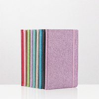 Carnet d'agenda A5 à couverture rigide scintillante et colorée pour filles, planificateur hebdomadaire avec reliure thermique