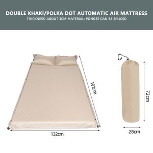 Outdoor <b>Large</b> Valve <b>Inflatable</b> Mattress Connectable Sponge Insulated Sleeping Pad for Camping - Product Image 4