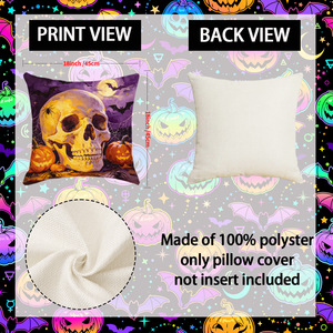 Halloween-themed Linen Knitted Cartoon <b>Throw</b> Pillows Scary Party Decorations <b>Chair</b> Cushions Living Room Sofas Pumpkin Hotel - Product Image 3