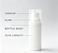 Bouteille à pompe sans air en plastique recyclable et écologique, récipient cosmétique rechargeable pour gel d'aloe vera et liquides de soin quotidien