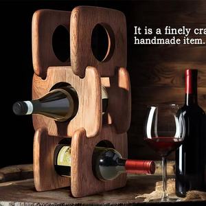 Wooden Wine Rack 3 Tier Solid Wood Bottle Holder Display Storage <b>Tabletop</b> Home Decor - Product Image 2