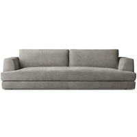 Ensemble de canapés au design classique, meubles de luxe en cuir, canapé avec accoudoirs biseautés, confortable et moelleux, meubles de salon pour appartement