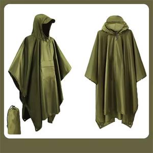 Impermeable 3 en 1 con Capucha para Exteriores, Poncho Militar, Cubierta para Lluvia para Motocicleta, Camping, Senderismo y Viajes - Product Image 4