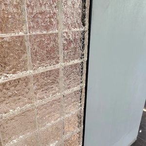 Lzx 150x150 khối gạch thủy tinh rắn Mô hình tinh thể băng hình chữ nhật trong suốt chống cháy thân thiện với môi phòng khách phòng tắm - Product Image 5