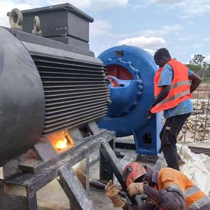 Pompe à eau à flux mixte de 10 pouces à grand débit, pompe diesel agricole à flux mixte de 14 pouces avec poulie - Product Image 4