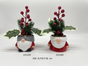 Pot de <span class=keywords><strong>Plantes</strong></span> <span class=keywords><strong>Artificielles</strong></span> Père Noël Bonhomme de Neige Moto Pots de Succulentes Petit Pot de Fleurs de Noël <span class=keywords><strong>pour</strong></span> la Maison - Product Image 6