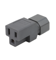 Adaptateur convertisseur d'alimentation Yuchen IEC 320 C14 vers NEMA 5 15R certifié CE ROHS pour appareils électriques standard américains, gris