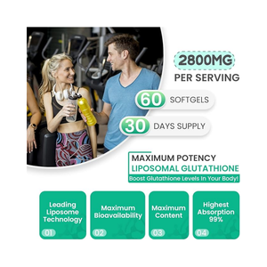 Capsule molle de glutathion de liposome de marque autonome 2800MG, supplément de glutathion soutient la désintoxication et anti-âge - Product Image 5