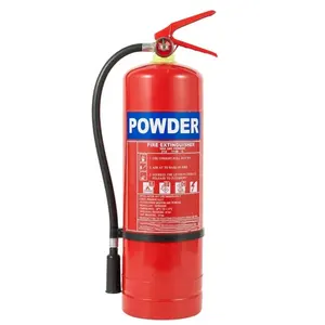 Extintor de polvo seco de cilindro rojo al por mayor, precio de extintor de polvo Abc