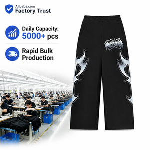 Pantalones Deportivos para Hombre de Alta Calidad con Logotipo de Llama Plateada, Impresión DTG Profesional, Felpa Gruesa, Venta al Por Mayor Directa de Fábrica - Product Image 4