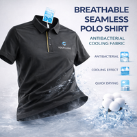 Polo Deportivo Sin Costuras del Fabricante, Tejido Antibacteriano y Refrescante, Polo Ligero de Verano y Gorra Sin Costuras a Juego