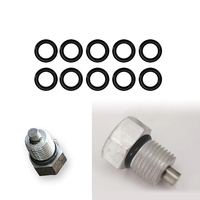 Bouchon de vidange d'huile pour moto, joint d'étanchéité en caoutchouc de 14mm, paquet de 10, 11105 pour Harley Sportster XL Dyna Softail Touring Twin Cam