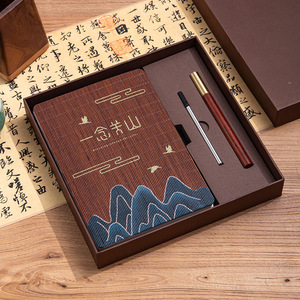 Cuadernos de Tendencia <span class=keywords><strong>Nacional</strong></span> China, Cuaderno de Bambú Personalizable A5 para Regalos Artísticos y Culturales - Product Image 5