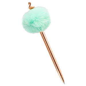 Stylo bille en métal en forme de flamant rose, promotionnel et créatif du fabricant, largeur d'écriture 1,0 mm, personnalisable avec logo - Product Image 1