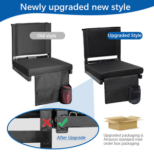 Folding Stadium Chair with Hanging <strong>Storage</strong> Bag 600D Oxford Padded Stadium <strong>Seat</strong> for Bleachers Sports Events Custom - Product Image 2