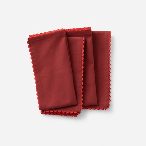 Washable Scallop Trim <b>Linen</b> <b>Cloth</b> Napkins <b>Table</b> Napkin <b>Linen</b> Set Monogram Dining <b>Table</b> Placemat <b>Linen</b> Cotton Napkins for Hotel - Product Image 5