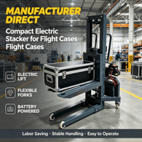 Mini transpalette électrique portable pour manutention de flight cases sur scène et entrepôts étroits, utilisation par une seule personne