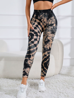 Nouveau pantalon de yoga et de fitness taille haute, sans couture, respirant, élastique, longueur cheville, effet push-up, coupe ajustée, color block