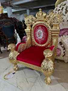 <span class=keywords><strong>Chaise</strong></span> d'hôtel de style européen, en chêne sculpté antique français, avec rembourrage en éponge, housse amovible et lavable, personnalisable, siège king size - Product Image 2