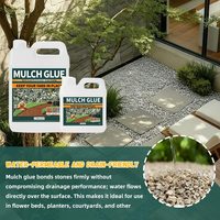 Colle transparente Dessini pour paillis de jardin, utilisée pour fixer les pierres sur liant de gravier en résine, colle à roche pour aménagement paysager et jardinage