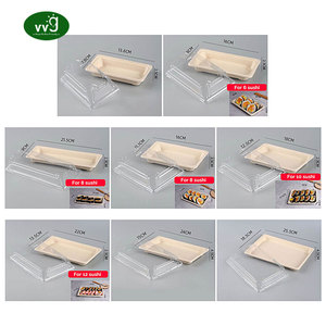 Contenedor de <span class=keywords><strong>Sushi</strong></span> VVG OEM ODM, Contenedor de <span class=keywords><strong>Sushi</strong></span> Personalizado de Bagazo de Caña de Azúcar, Bandejas de <span class=keywords><strong>Sushi</strong></span> para Llevar con Tapas para Restaurante - Product Image 2