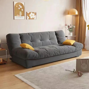 Sofá Cama Plegable <span class=keywords><strong>Cloud</strong></span> Color Crema, Moderno y Minimalista para Sala de Estar, Unidad de Alquiler de Casa Pequeña, Sofá de Tela Integrado de Doble Uso - Product Image 6