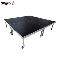 Plate-forme de scène portable personnalisée OEM, surface antidérapante, scène en aluminium pour événements, présentoirs en treillis de taille standard