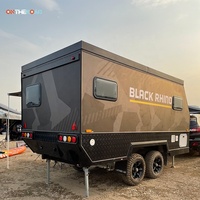Petite maison, voiture avec roues, pré-assemblée, caravane pop top, supports sud-coréens