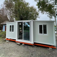 Maison conteneur extensible avec 2 chambres, cuisine et salle de bain, mini-maison pour adultes, maison mobile pliable