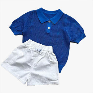 Camiseta de Punto Personalizable para Niños, Moda Primavera-Verano, Polo para Bebés, Top Fino de Verano con Solapa, Ropa Infantil - Product Image 2